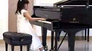 Coco Ma7yrs plays Bach French Suite No5  Gavotte kids piano [upl. by Clarence]