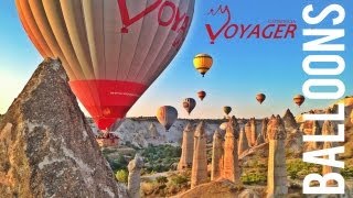 Hot Air Balloon Rides Over Cappadocia Turkey  Timelapse [upl. by Asir324]