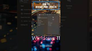 How To Restart your Print Spooler on Windows 11 windows11 techtips windows tipsandtricks [upl. by Llevron513]