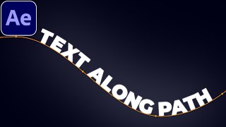 Text Along Path Tutorial in After Effects  Text On Path [upl. by Beitnes]