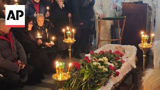 Scenes inside Moscow church during farewell ceremony for Alexei Navalny [upl. by Carothers944]