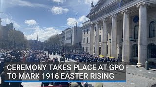 Ceremony takes place at GPO to mark 1916 Easter Rising [upl. by Aserehc622]