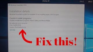 How to fix Windows Essentials 2012 install error 0x800c0006 on Windows 10 and Windows 11 [upl. by Heise726]