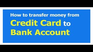 How to Transfer Money From Credit Card to Bank Account or UPI [upl. by Manville594]