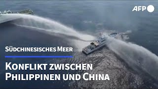 Philippinen Erneuter Zwischenfall mit chinesischer Küstenwache  AFP [upl. by Rob]