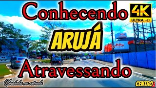 Conhecendo e atravessando a cidade de Arujá passando pelo centro 4k T2Vd 216 [upl. by Nauqad112]