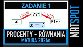 Procenty  równania z procentami [upl. by Barnebas]