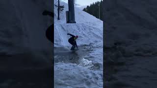 snowboard сноуборд snowboarding snow проезд по воде [upl. by Galligan]