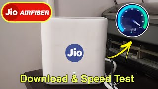 Jio air fiber speed test amp download test  Jio air fiber 30 mbps speed test [upl. by Ohara]