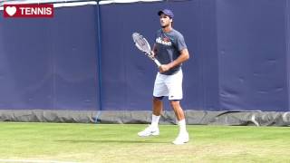 TENNIS  Feliciano Lopez Forehand Slow Motion  Wimbledon 2017 [upl. by Aetnahc]