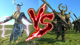 Miao Ying VS Chosen of Nurgle Great Weapons Total War Warhammer 3 [upl. by Iahk]