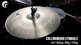 Collingwood Cymbals 14¾quot HiHats 959g  1135g [upl. by Cusack]