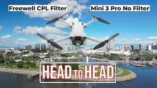 DJI MINI 3 Pro FREEWELL Polarizer Filter vs NO FILTER BEST Side by Side Comparison on YOUTUBE [upl. by Ecertap]