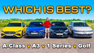 BMW v Mercedes v Audi v VW Which luxury small car is BEST [upl. by Griffiths567]