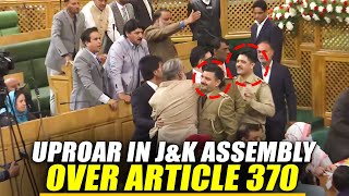 JampK Assembly Session  Uproar in JampK Assembly Session over article 370 abrogation  CM Omar Abdullah [upl. by Brigit]