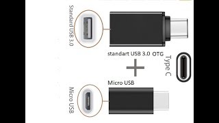 Переходники USB type C на MicroUSB и USB 3 0 OTG [upl. by Adyan]