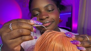 ASMR Detailed Scalp Check 💆🏾‍♀️ Scalp Massage Scratching Plucking [upl. by Zuleika18]