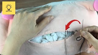 Instructions How To Hand Sew An Invisible Stitch – Win Tips [upl. by Adarbil787]