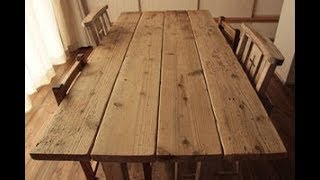 【DIY】足場板を使った手作り家具がナチュラル感あってお洒落で素敵♡～Handmade furniture using scaffolding board [upl. by Cleo]