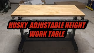 Husky Adjustable Height Work Table [upl. by Roinuj]