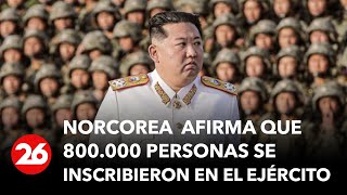 Norcorea asegura que casi 800000 personas se inscribieron en el Ejército para luchar contra EEUU [upl. by Demetria381]