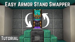 Minecraft Bedrock🛡️ ARMOR STAND SWAPPER ⚔️ Tutorial ⚔️ MCPEXboxPS4WindowsSwitch [upl. by Aeel]