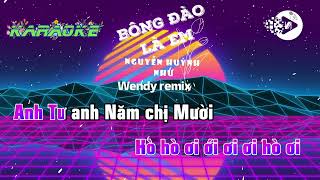 KARAOKE  Bông Đào Là Em  Wendy Remix [upl. by Nannah246]