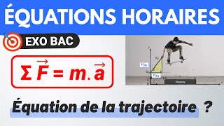 ÉQUATIONS HORAIRES du mouvement 🎯 Exercice BAC  Physique Terminale spécialité [upl. by Calley129]