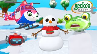 Snoh Man  Geckos Garage  Trucks For Children  Cartoons For Kids [upl. by Rhodes]