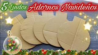 MANUALIDADES NAVIDEÑAS 🎄 IDEAS PARA DECORAR LA PUERTA O EL ÁRBOL  DIY CHRISTMAS  IDEAS CON CARTÓN [upl. by Dowski]