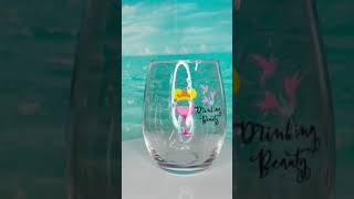 🍷 Drinking Beauty 🍷 STEMLESS WINE GLASS [upl. by Nyved]