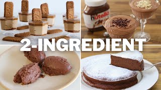 5 Super Easy 2Ingredient Dessert Recipes [upl. by Odysseus]