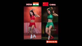 Who did better 😮 keshavichhetri3287 ai bollywood dance [upl. by Dougal1]