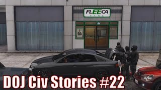 GTA5 RP  DOJ Civ Stories 22  Oblivious Heist Driver [upl. by Yentuoc]