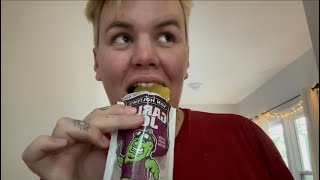 ASMR pickle mukbang  mouth sounds crunching chewing sipping [upl. by Buatti382]