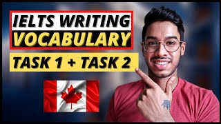 IELTS Writing TASK 1 amp TASK 2 Vocabulary  Score BAND 8 Easily  Study in Canada [upl. by Moriyama450]