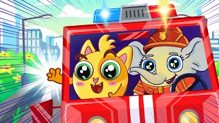 😻 Firefighter Rescue Team Song 🚒  Baby Zoo Kids Songs 😻🐨🐰🦁 And Nursery Rhymes [upl. by Meneau770]