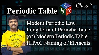 Periodic Table  Modern Periodic Law Table  IUPAC Naming  Class 2  Explained in Telugu  JEE NEET [upl. by Eihcir111]