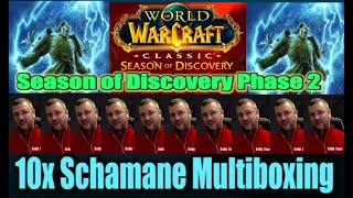 Multiboxing 10 Schamanen⚡Season of Discovery  WoW Classic💡⚡policy conform  WoW Gold Guide [upl. by Ellimahs]