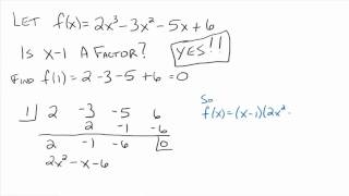 The Factor Theorem and The Remainder Theorem [upl. by Firman]