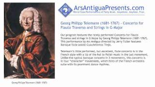 Georg Philipp Telemann 16811767  Concerto for Flauto Traverso and Strings in GMajor  Part II [upl. by Arlyne]