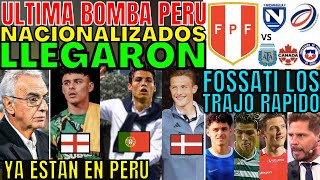 FOSSATI YÁ LOS TRAJO EN VIVO LOS 3 NUEVOS NACIONALIZADOS LLEGARON A PERÚ DESDE EUROPA HOY SORPRENDE [upl. by Levy7]