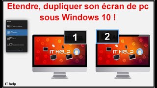 Etendre dupliquer son écran de pc sur Windows 10 [upl. by Einaeg]