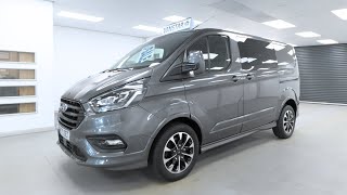 Ford Transit Custom 320 Metallic Magnetic Grey 185 BHP Sport Edition Crewcab  WD70 0ET  VanStar [upl. by Cuthbertson497]