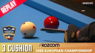 3 Cushion  European Championship 2023  Dani SANCHEZ vs Ruben LEGAZPI [upl. by Lrub]