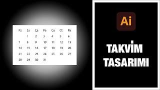 Adobe Illustratorda Takvim Tasarlama Tipografi [upl. by Selmore]
