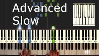 Für Elise  piano tutorial easy SLOW  how to play Für Elise synthesia [upl. by Woo]