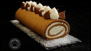 Bûche de Noël ultralégère ChocolatVanille [upl. by Nosniv]