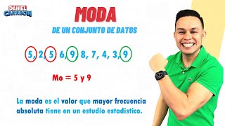 COMO CALCULAR LA MODA DE UN CONJUNTO DE DATOS Super facil  Para principiantes [upl. by Atiroc]