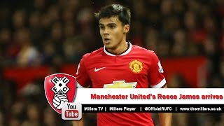 Manchester Uniteds Reece James arrives at Rotherham United [upl. by Elana]